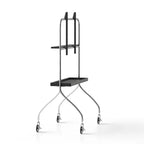 Rollbarer TV-Ständer mit antikem, schwarzem, beweglichem Ständer für bodenstehende Display-TV-Schränke und Projektions-TV-Ständer