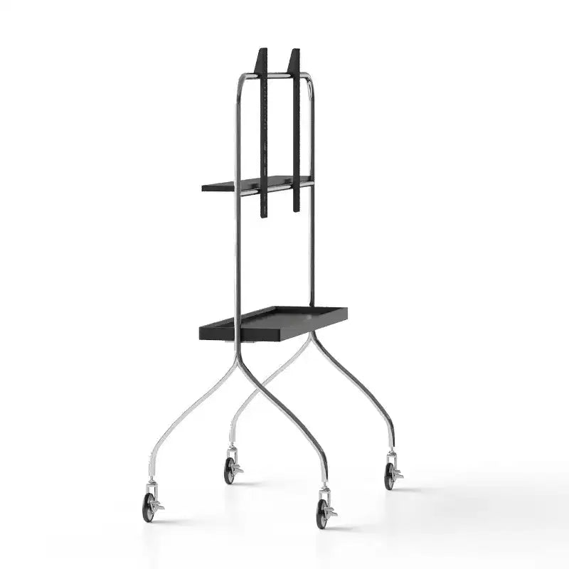 Rollbarer TV-Ständer mit antikem, schwarzem, beweglichem Ständer für bodenstehende Display-TV-Schränke und Projektions-TV-Ständer
