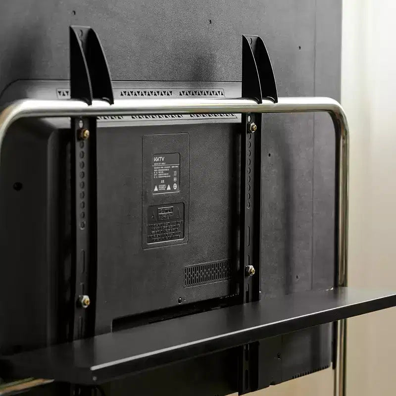 Rollbarer TV-Ständer mit antikem, schwarzem, beweglichem Ständer für bodenstehende Display-TV-Schränke und Projektions-TV-Ständer