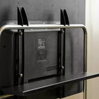 Rollbarer TV-Ständer mit antikem, schwarzem, beweglichem Ständer für bodenstehende Display-TV-Schränke und Projektions-TV-Ständer