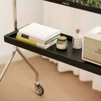 Rollbarer TV-Ständer mit antikem, schwarzem, beweglichem Ständer für bodenstehende Display-TV-Schränke und Projektions-TV-Ständer