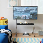 Rollbarer TV-Ständer mit antikem, schwarzem, beweglichem Ständer für bodenstehende Display-TV-Schränke und Projektions-TV-Ständer
