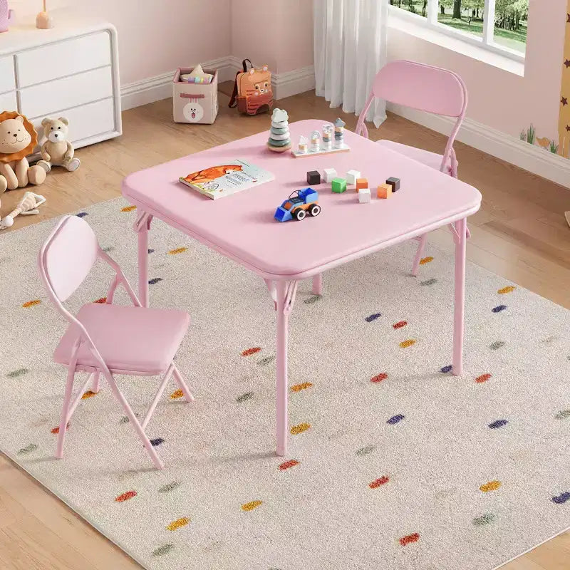 Klappbarer Kinder-Tisch und -Stühle, Jungen- und Mädchen-Aktivitätstisch für Esszimmer, Kindertagesstätte, Klassenzimmer
