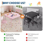 Klappbarer Kinder-Tisch und -Stühle, Jungen- und Mädchen-Aktivitätstisch für Esszimmer, Kindertagesstätte, Klassenzimmer