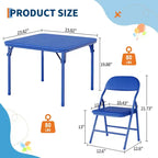 Klappbarer Kinder-Tisch und -Stühle, Jungen- und Mädchen-Aktivitätstisch für Esszimmer, Kindertagesstätte, Klassenzimmer