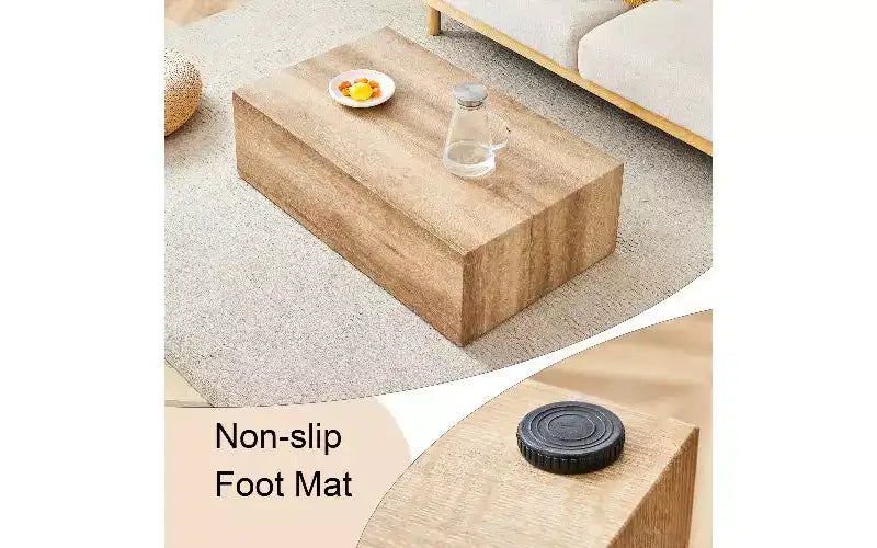 Minimalistischer rechteckiger Couchtisch, sofort einsatzbereiter Beistelltisch für das Wohnzimmer, moderner MDF-Teetisch mit natürlicher Textur
