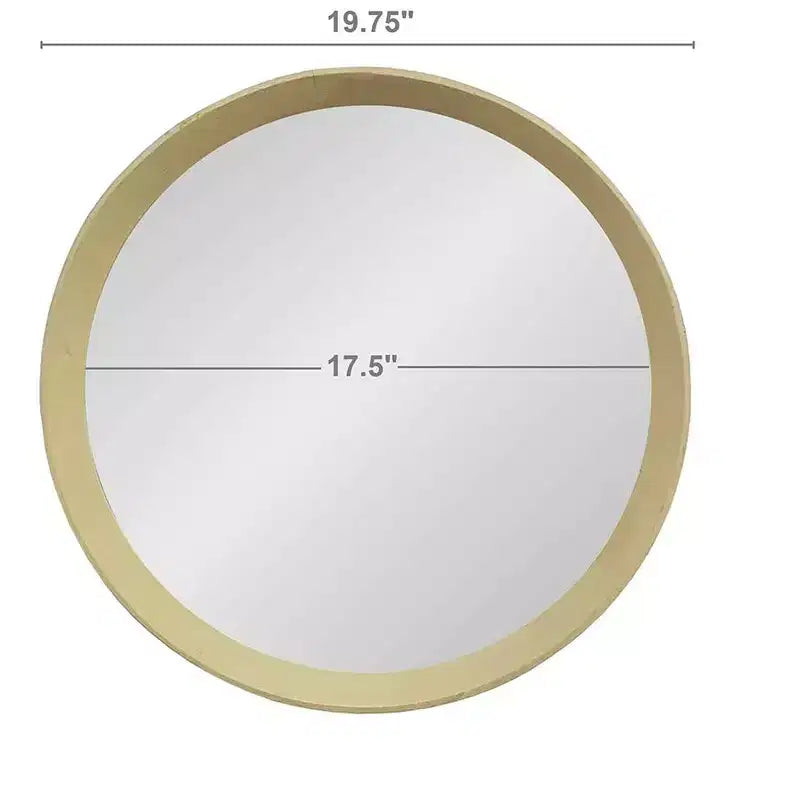 20 Zoll runder Wandspiegel aus Mangoholz