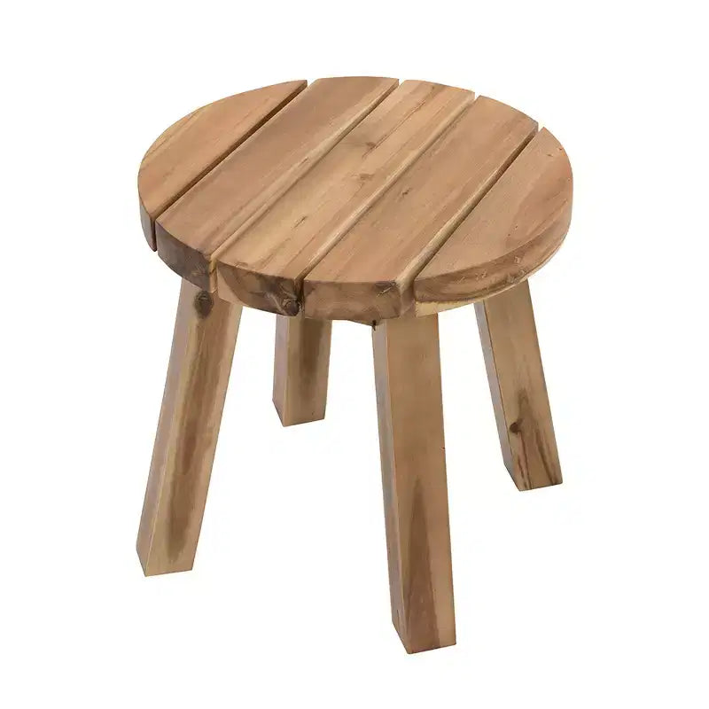 Runder Beistelltisch aus Massivholz D40x40