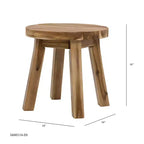 Runder Beistelltisch aus Massivholz D40x40