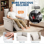 Elektrischer Relaxsessel mit USB-Anschluss, um 270° drehbarer Schaukelstuhl mit breiter Sitzfläche und Chenille-Stoff, für Wohnzimmer oder Kinderzimmer