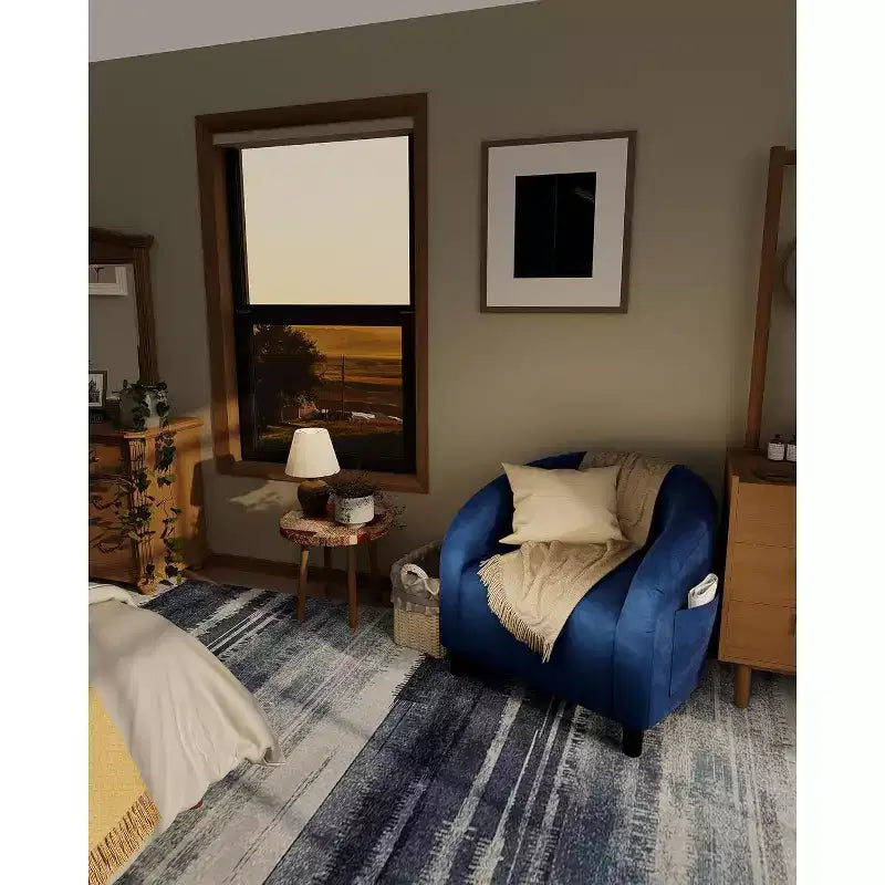 Akzentstuhl-Set aus 2er-Club-Sesseln, gemütlicher Armlehnensessel, gepolsterter Fasssessel mit massiven Beinen für Wohnzimmer, Schlafzimmer, Arbeitszimmer, Wartezimmer