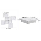 Moderner 2-stöckiger Couchtisch mit Rollen, quadratischer Cocktailtisch mit abnehmbarem Tablett, UV-Hochglanz-Marmordesign-Beistelltisch für das Wohnzimmer