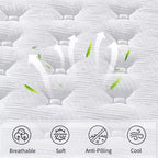 King Size 12 Zoll Hybrid Matratze, Mittel Plüsch, Individuelle Taschenfedern, CertiPUR-US Memory Foam