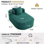 Modernes, extragroßes Schlafsofa ohne Gestell, Récamiere, Kordbezogene Couch für Wohnzimmer, Apartment