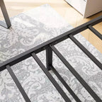 Metall-Plattformbettgestell Queen Size mit Kopfteil/Fußteil, Stauraum unter dem Bett, kein Boxspring erforderlich, Schwarz