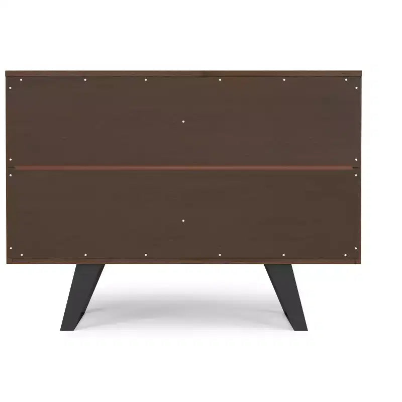Massives AKAZIENHOLZ 41 Zoll breites rechteckiges Sideboard im modernen Industrial-Stil mit 2 Türen in Used-Kohlebraun