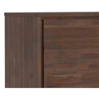 Massives AKAZIENHOLZ 41 Zoll breites rechteckiges Sideboard im modernen Industrial-Stil mit 2 Türen in Used-Kohlebraun