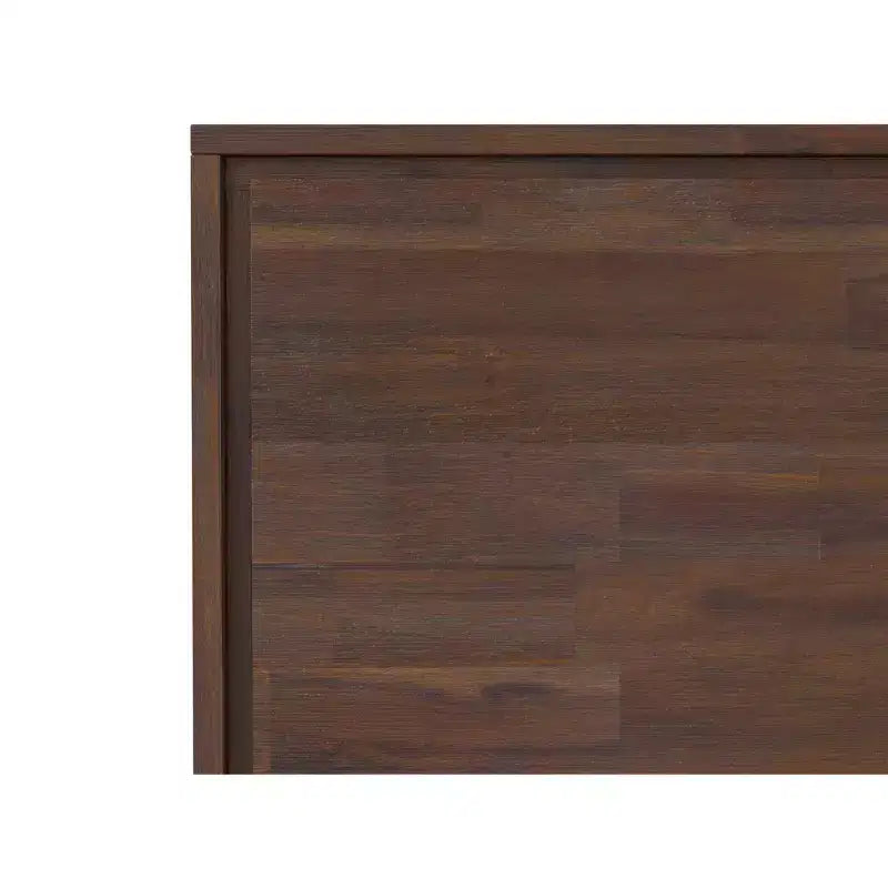Massives AKAZIENHOLZ 41 Zoll breites rechteckiges Sideboard im modernen Industrial-Stil mit 2 Türen in Used-Kohlebraun