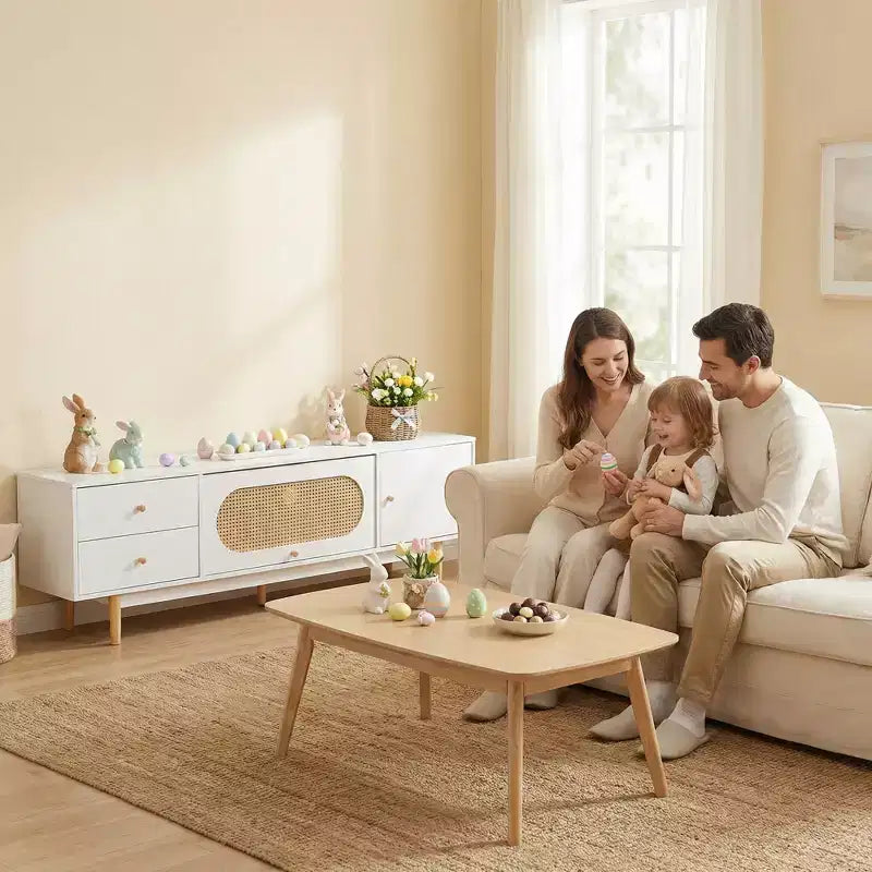 70-Zoll-TV-Ständer für 80-Zoll- und kleinere Fernseher, minimalistischer TV-Konsolentisch mit Schubladen, Medien- und Unterhaltungszentrum für Wohn- und Schlafzimmer