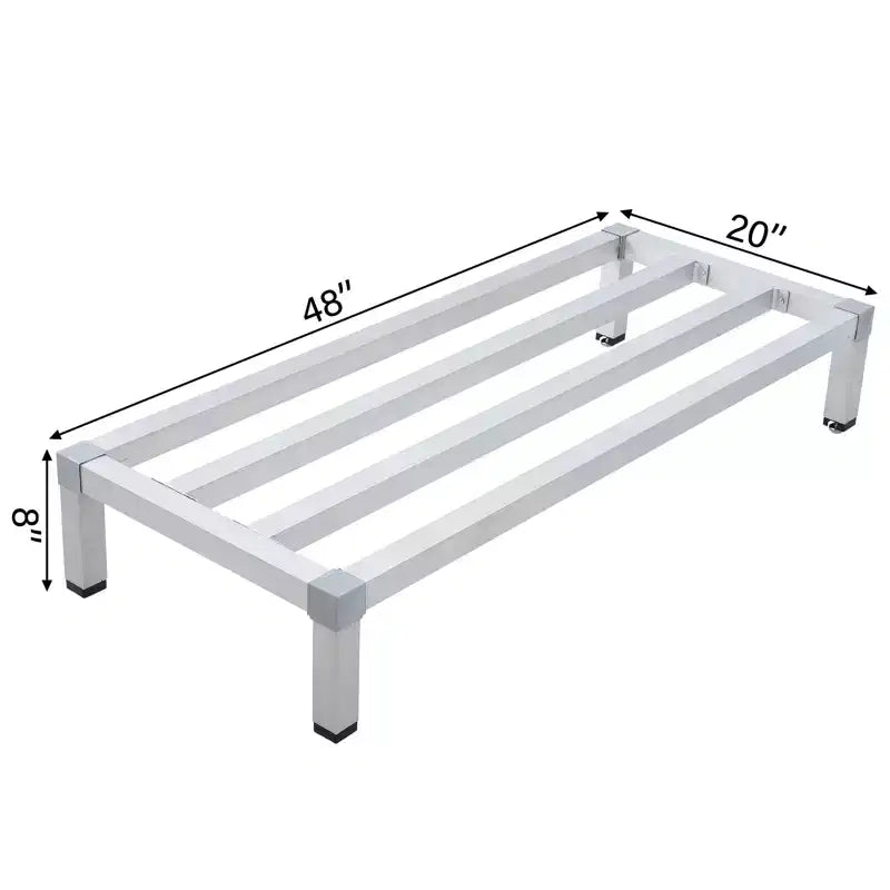Aluminium-Regal mit 1000lbs Tragkraft, gewerbliches Bodenregal für Restaurants, Küchen, Geschäfte