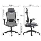 Ergonomischer Bürostuhl mit Netzrückenlehne, 120° Neigungsfunktion & 360° drehbar, PC-Stuhl mit Nylonfuß und Rollen, Höhenverstellbar
