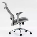 Ergonomischer Bürostuhl mit Netzrückenlehne, 120° Neigungsfunktion & 360° drehbar, PC-Stuhl mit Nylonfuß und Rollen, Höhenverstellbar