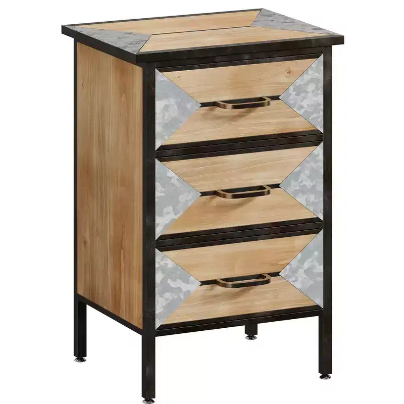 Moderner Holzschrank mit 3 Schubladen, freistehender Konsolentisch, vielseitiger Organizer für Eingangsbereich, Schlafzimmer, Flur und mehr