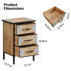 Moderner Holzschrank mit 3 Schubladen, freistehender Konsolentisch, vielseitiger Organizer für Eingangsbereich, Schlafzimmer, Flur und mehr