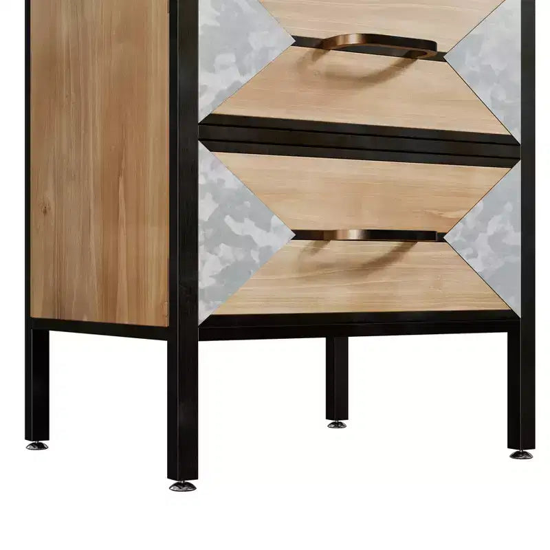 Moderner Holzschrank mit 3 Schubladen, freistehender Konsolentisch, vielseitiger Organizer für Eingangsbereich, Schlafzimmer, Flur und mehr