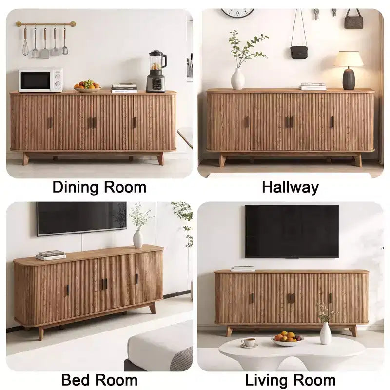 Buffetschrank mit Aufbewahrungsschrank, Besteckschrank mit verstellbaren Einlegeböden, geeignet für Wohnzimmer