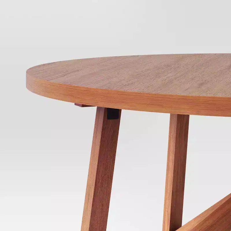 42 Clarksburg Esstisch, rund, aus Holz mit gekreuzten Beinen