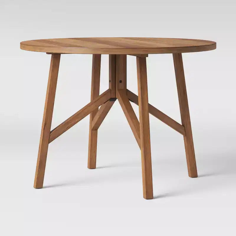 42 Clarksburg Esstisch, rund, aus Holz mit gekreuzten Beinen
