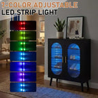 2-türiger Schuhschrank mit Solarmodul, erhöhter Bauweise, USB, 7 Farben LED, 4 Ablagen, 68 cm B