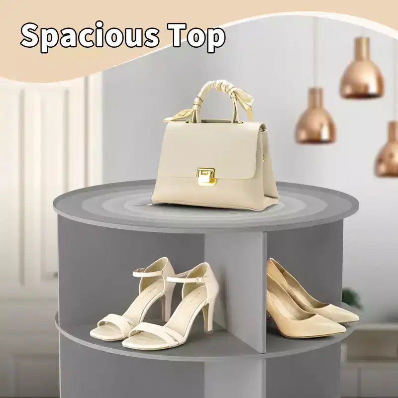 7-stufiger 360° drehbarer WPC Schuhschrank 72,4 Höhe