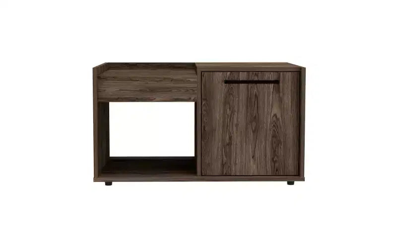 Dieses Samt-Couchtisch, ein offenes Regal, ein einflügeliger Schrank, ist sowohl stilvoll als auch funktional und dient als kompakter Nachttisch, der hilft, Ordnung zu halten.