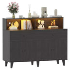 47.2 Kaffeebar-Schrank mit Steckdosen, Buffet-Sideboard mit 2 Schubladen, 4 Türen & Regalen