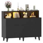 47.2 Kaffeebar-Schrank mit Steckdosen, Buffet-Sideboard mit 2 Schubladen, 4 Türen & Regalen