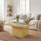 Quadratischer Couchtisch, Beistelltisch mit 4 cm dicker Tischplatte, 80x80 cm