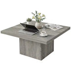 Quadratischer Couchtisch, Beistelltisch mit 4 cm dicker Tischplatte, 80x80 cm