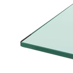 Rechteckiger Couchtisch aus Glas, Klarer Couchtisch, Moderne Beistell-Mittel-Tische für das Wohnzimmer, Wohnzimmermöbel
