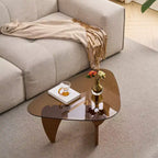 Century Moderner Holztisch Kleiner Couchtisch im Landhausstil für Wohnzimmer, Braun