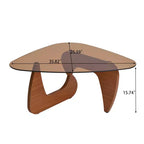 Century Moderner Holztisch Kleiner Couchtisch im Landhausstil für Wohnzimmer, Braun