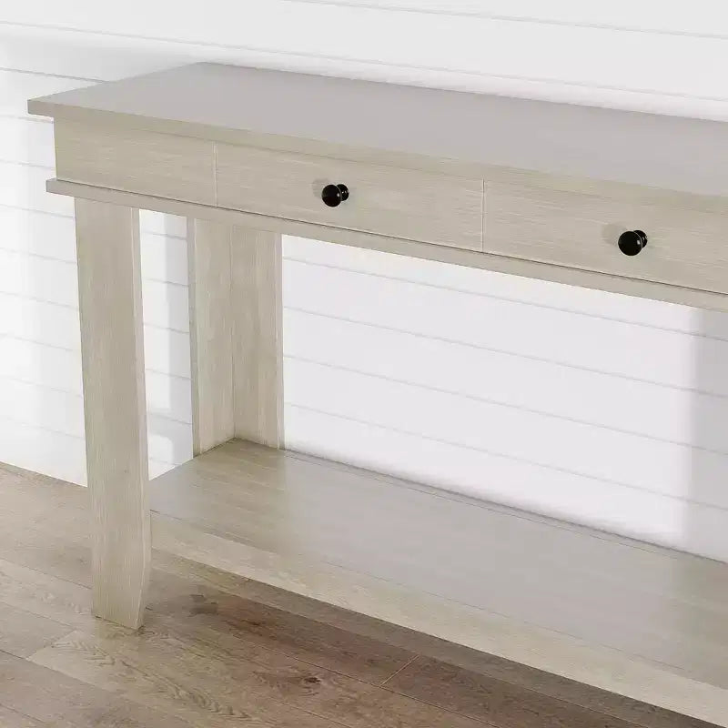 Bauernhaus 54 Zoll langer Konsolentisch für den Eingangsbereich mit Schubladen, rechteckige Eingangstische aus Holz mit offenem Ablagefach, Sofatisch hinter dem Sofa, Foyer-Tisch